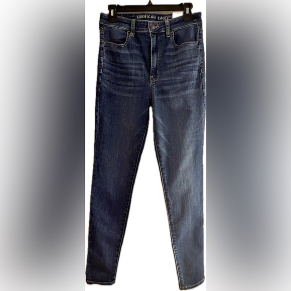 🔥 AEO | Ne(x)t Level Stretch Monaco Blue Highest Rise Jegging 8/29 Regular - Picture 1 of 7